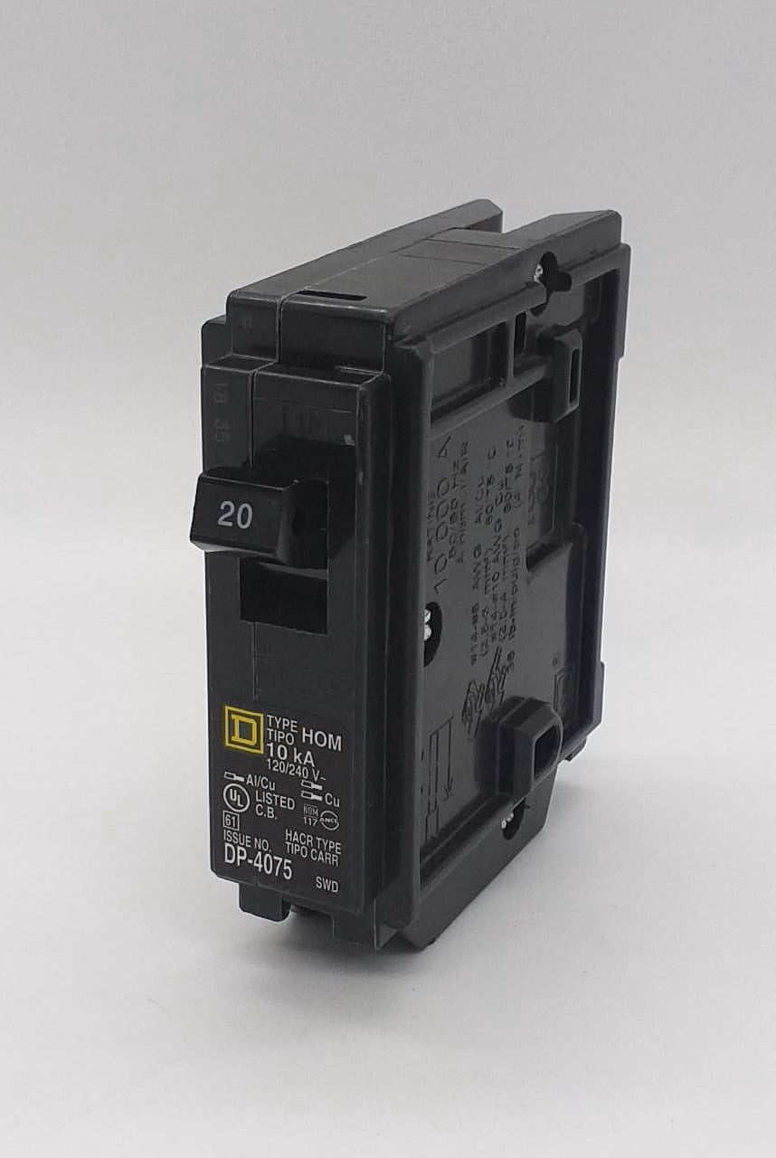 SQUARE D Breaker 20AMPS S/POLE