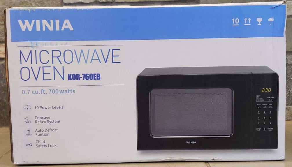WINIA Microwave 0.7 Cf KOR-760EB Black 110V