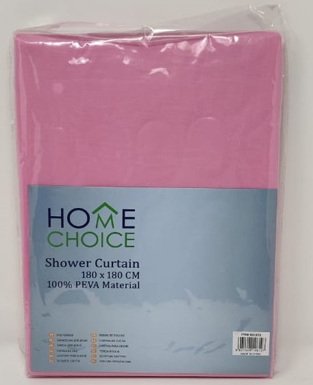 HOME CHOICE Shower Curtain 612 180 X 180CM with Hooks