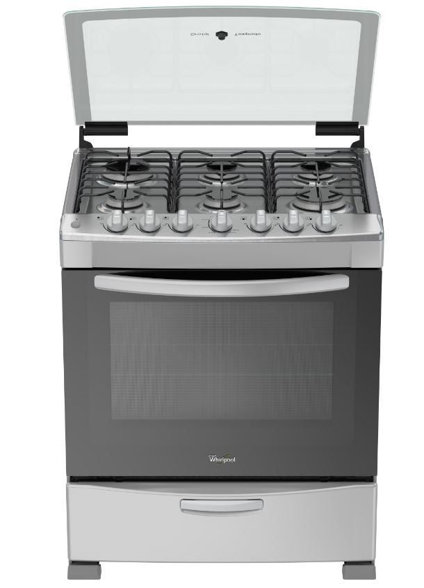 WHIRLPOOL Stove 6 Burner LWF7419D 30" Stainless Steel 1Y