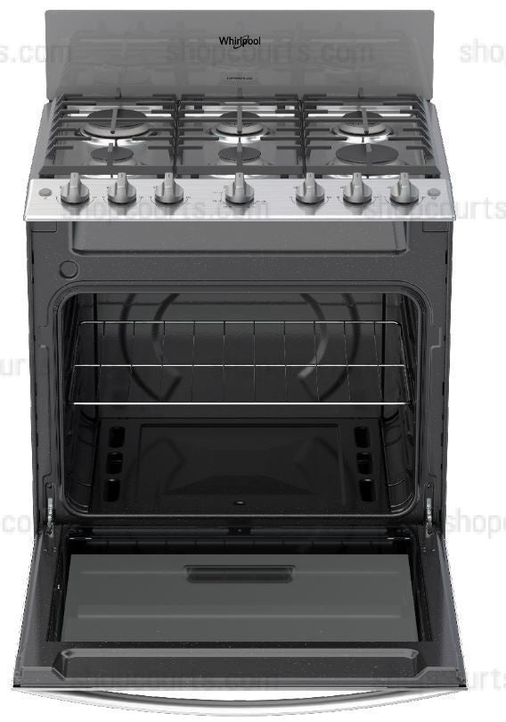 WHIRLPOOL Stove 6 Burner LWFR3400D 30" Stainless Steel 1Y
