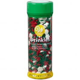 WILTON Baking Sprinkles Jimmies Mix Holiday 3.88OZ 110G 710-7665