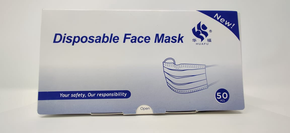 Face Mask Disposable 50PCS Pack Huafu
