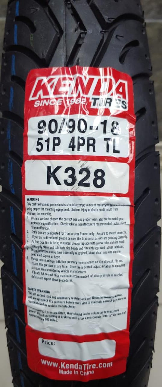 KENDA M/CYCLE Tyres Rr 90/90-18 K328 51P 4PR Tl