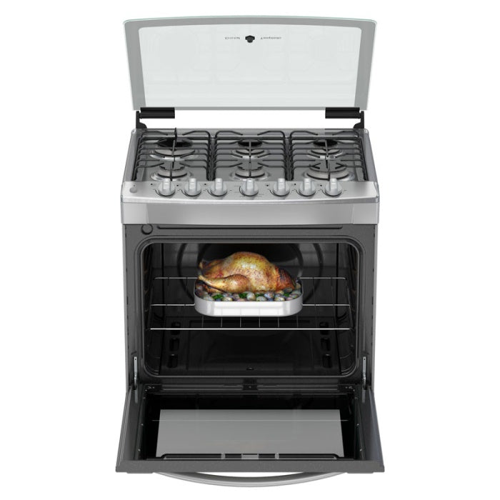 WHIRLPOOL Stove 6 Burner LWF7419D 30" Stainless Steel 1Y