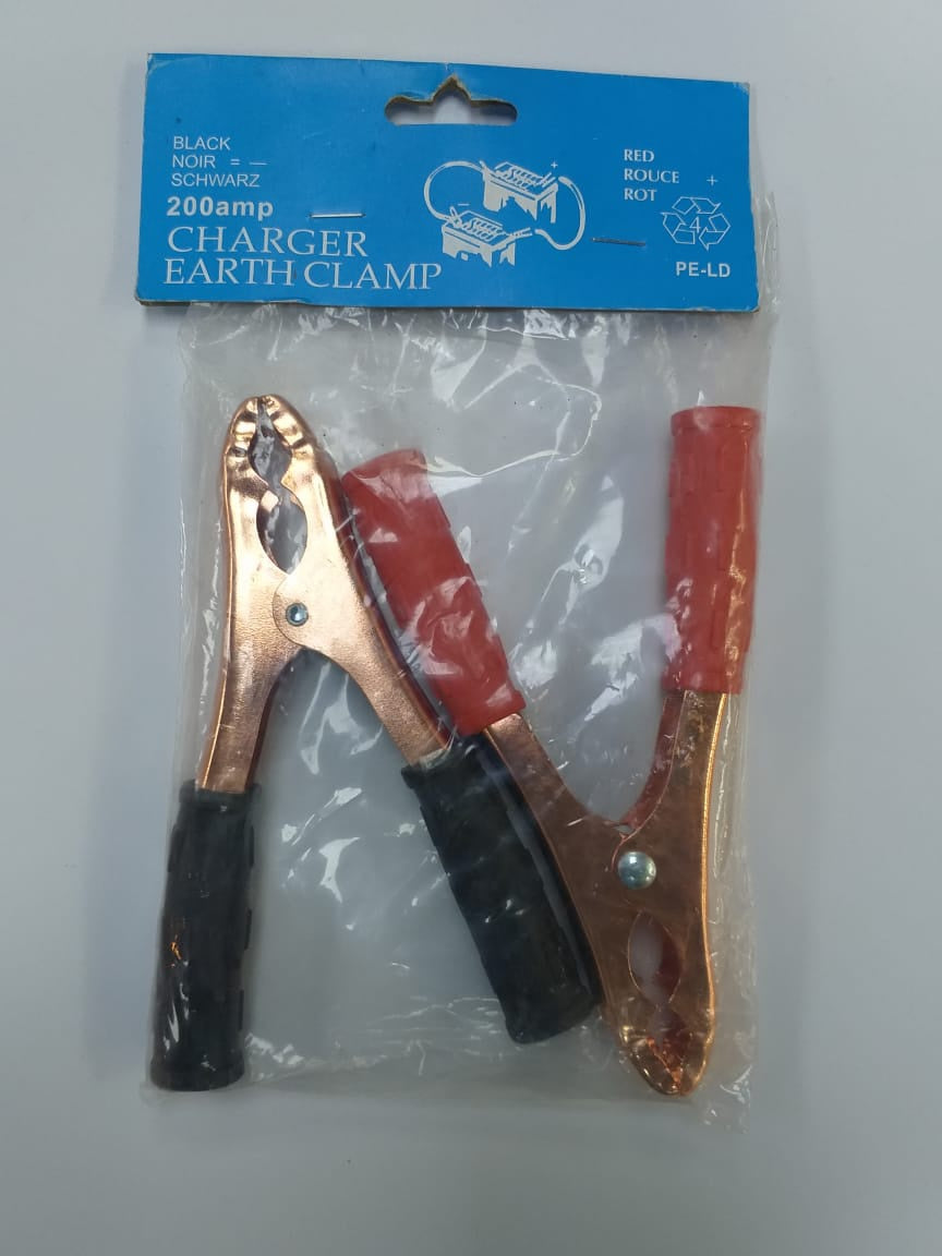 Clips Alligitor 200AMPS Blk & Red PE-LD