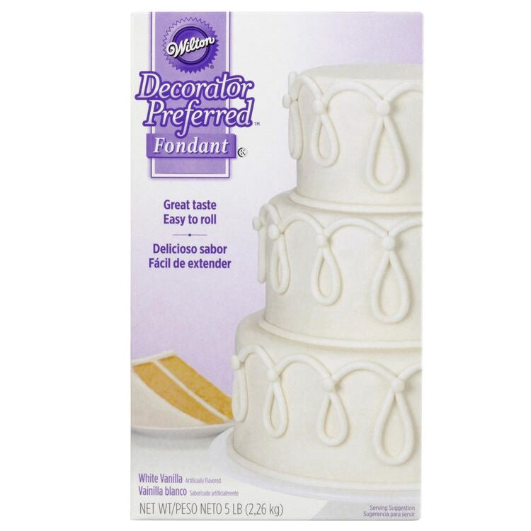 WILTON Baking Fondant Preferred Icing White Vanilla 5LB 2.26KG 710-2300