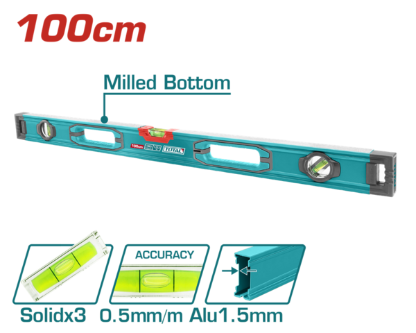 TOTAL Level 100CM TMT210028 Spirit Level