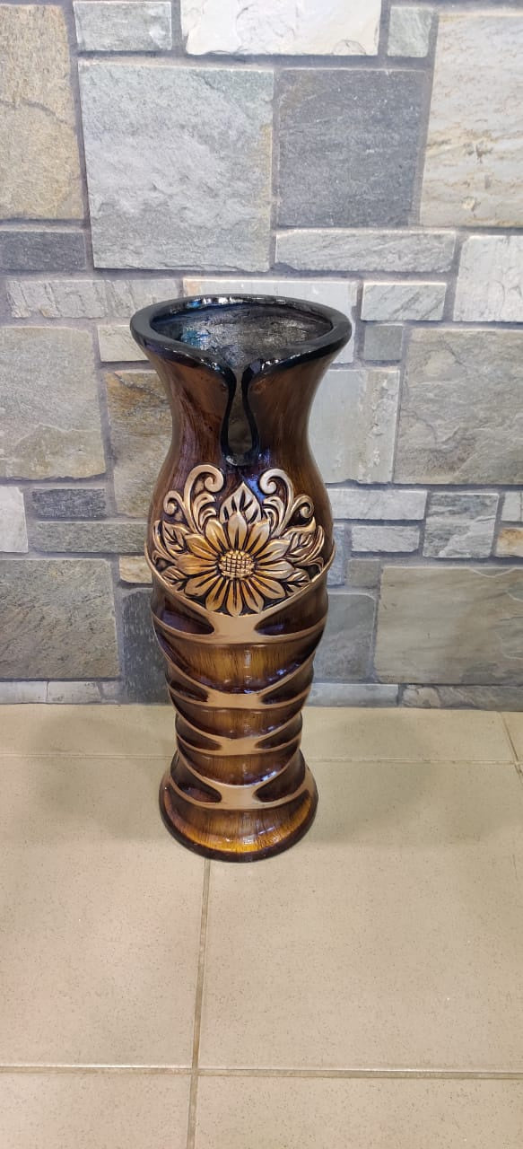 Vase 24" LY255 Brown & Gold
