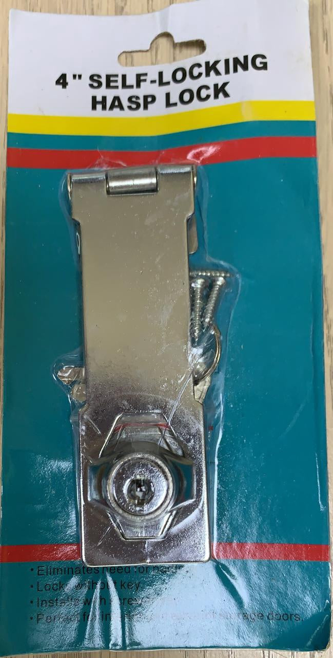 Hasp Lock 4" SELF-LOCKING