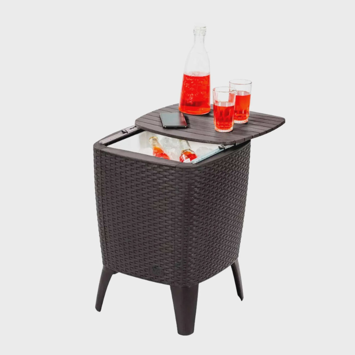 Cooler Table Box Ice Chest Capri Mq 492-1-WENGUE Brown