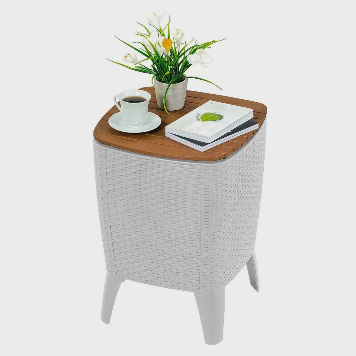 Cooler Table Box Ice Chest Capri Mq 492-1-CARAMELO White