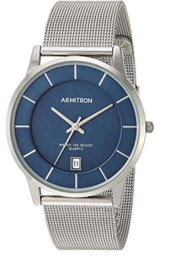 ARMITRON Watch Men's Date Function Mesh Bracelet Blue