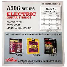 ALICE Guitar String A506-SL Electric Stainless Steel Extra Light Complete Set