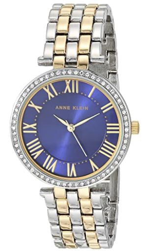 ANNE KLEIN Watch Women's Premium Crystal Accented Bracelet Navy 3131NVTT