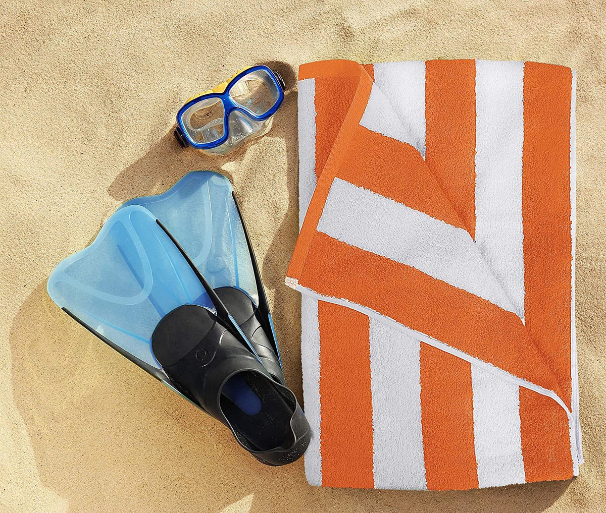 UTOPIA Towel Premium Cotton Orange Stripe (1PC)