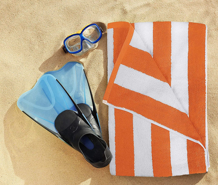 UTOPIA Towel Premium Cotton Orange Stripe (1PC)