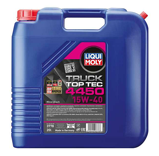 LIQUI MOLY Oil 15W-40 20L Truck Top Tec 4450 3778