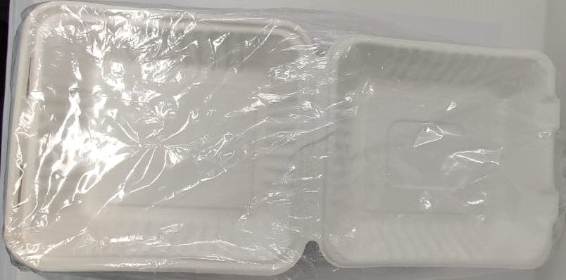Food Box Biodegradable 8" X 8" 50PCS Pack 1 Comparment