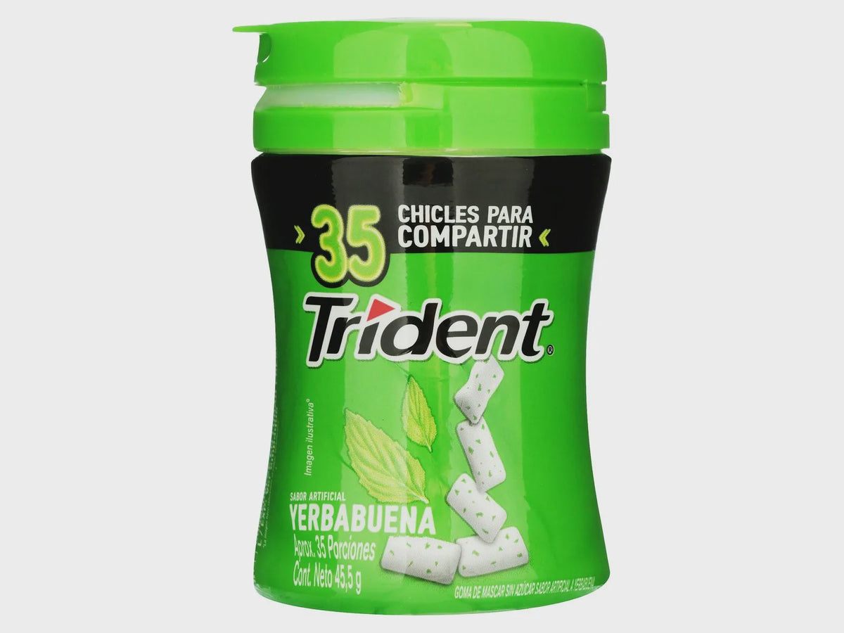 TRIDENT Spearmint Flavor Gum Sugar Free 35-PIECES