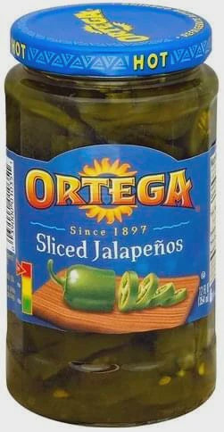 ORTEGA Sliced Jalapenos Hot 12OZ 354ML