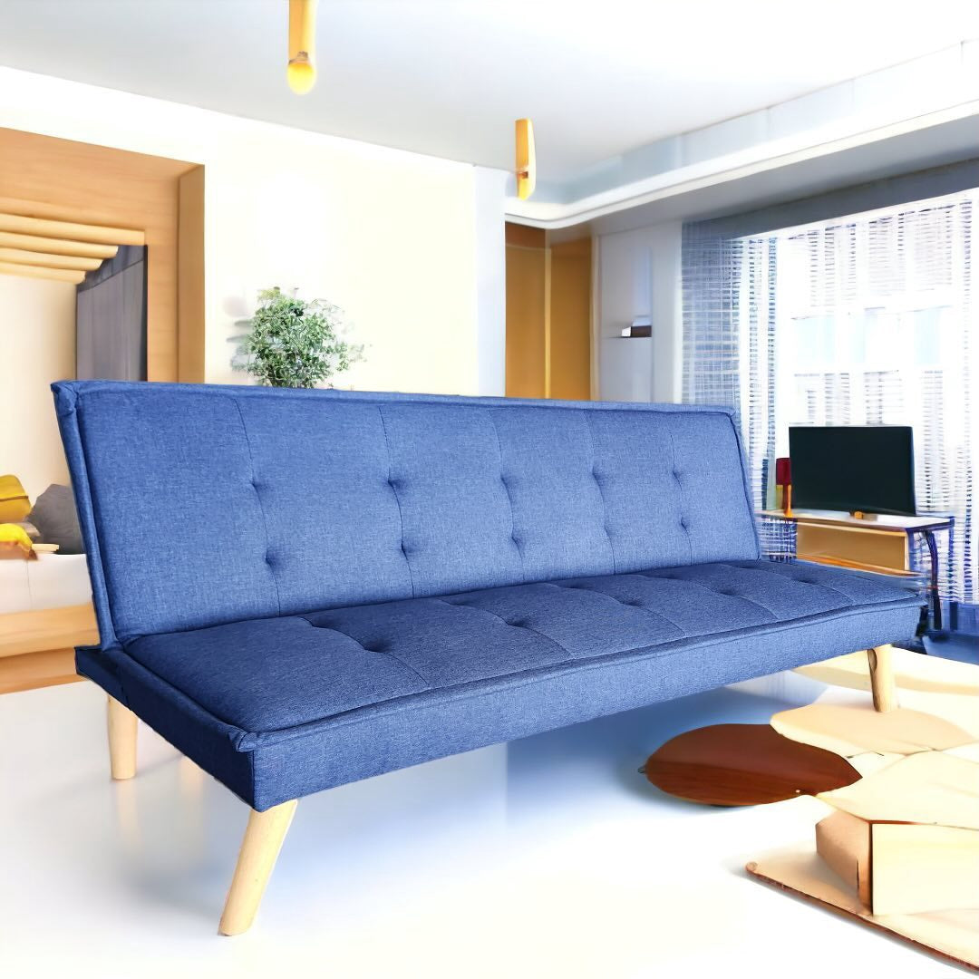 Sofa Bed 69236006 Dark Blue Futon 3-SEATER