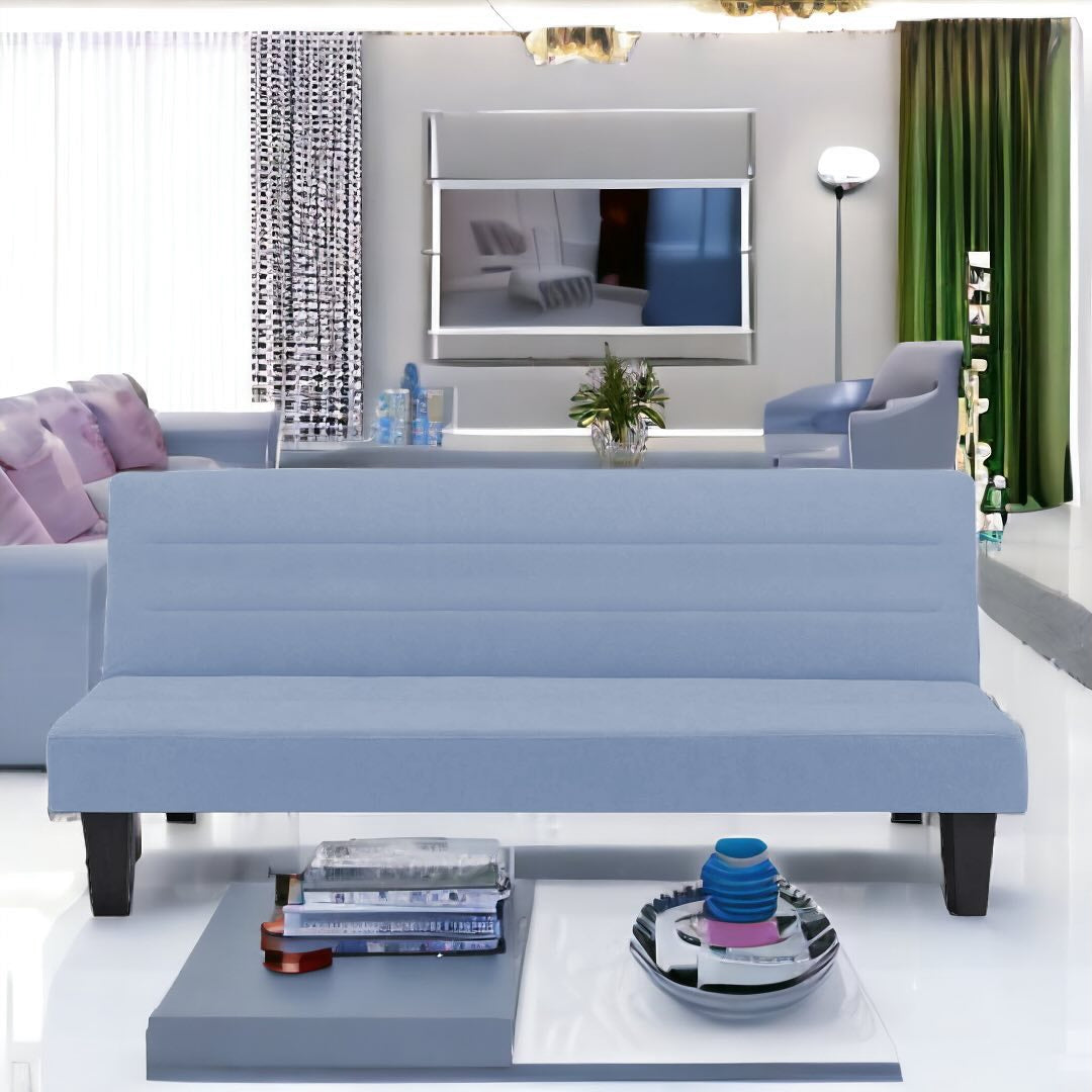 Sofa Bed 69236004 Light Blue Futon 3-SEATER