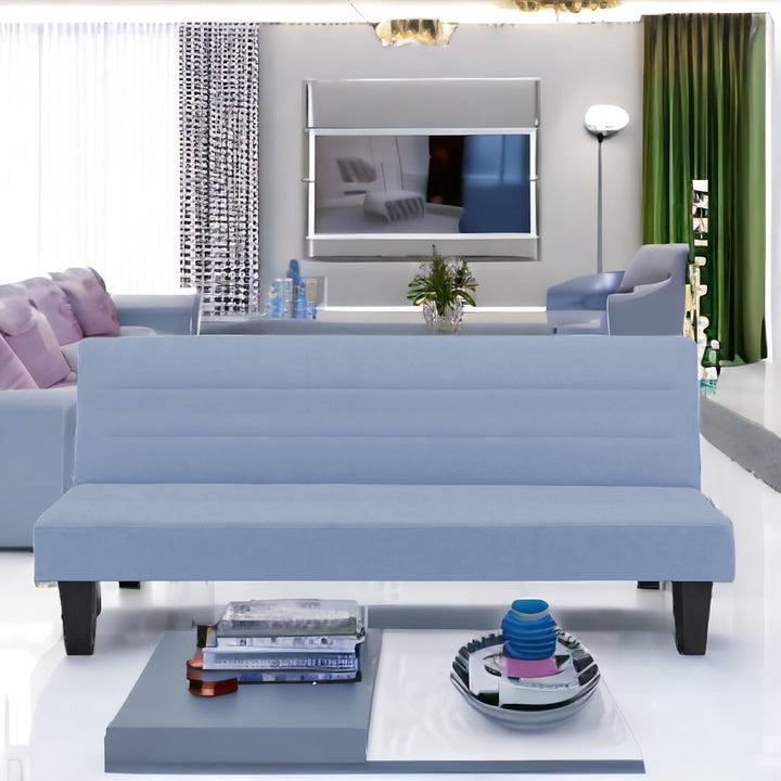 Sofa Bed 69236004 Light Blue Futon 3-SEATER