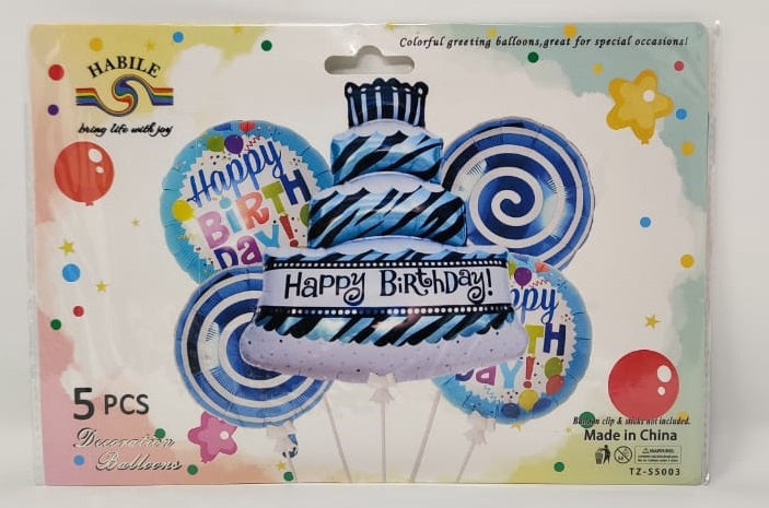 Party Balloons 5PCS Pack Happy Birthday LS521 TZ-S5003