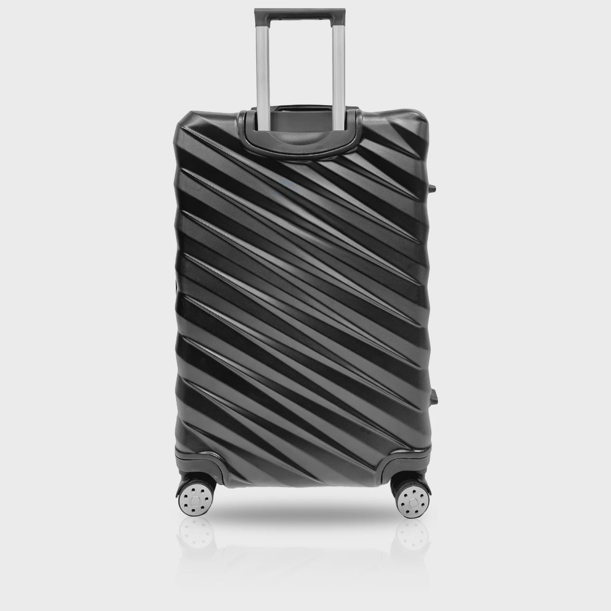 TUCCI ITALY Luggage Suitcase Carry on 20" Storto T0324-20IN-BLK ABS Hard Cover 4 Wheel Spinner Black