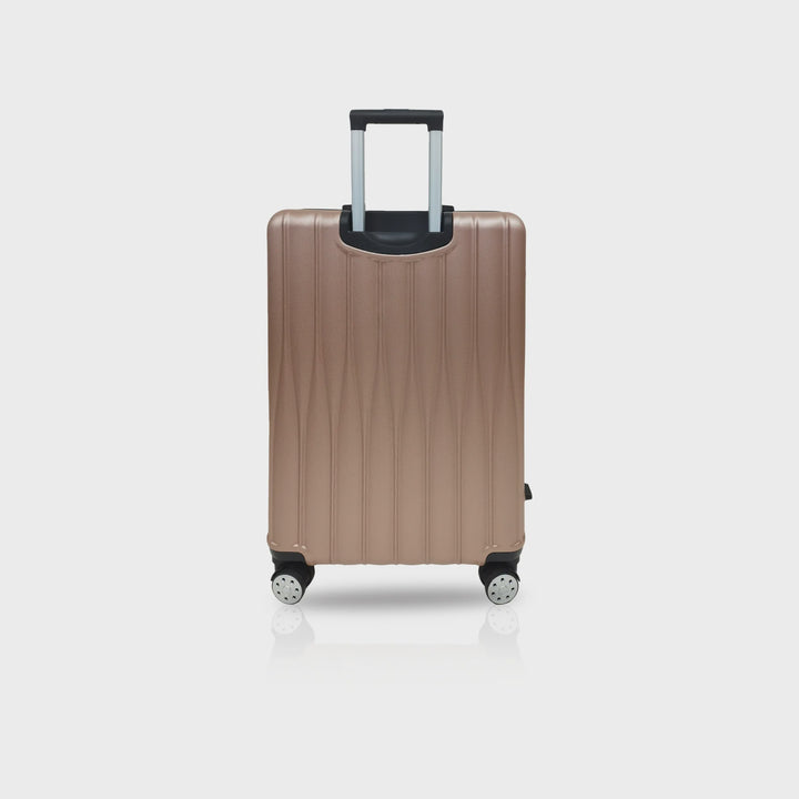 TUCCI ITALY Luggage Suitcase Carry on 20" Baratro T0331-20IN-RGD ABS Hard Cover 4 Wheel Spinner Rose Gold