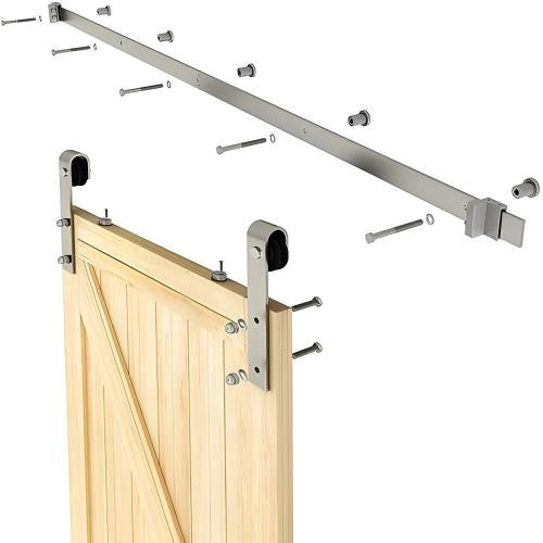 FIXWORX Sliding Barn Door Hardware Kit of 72" (1.83M) Rail 304SS GWD-LS-SDU-010