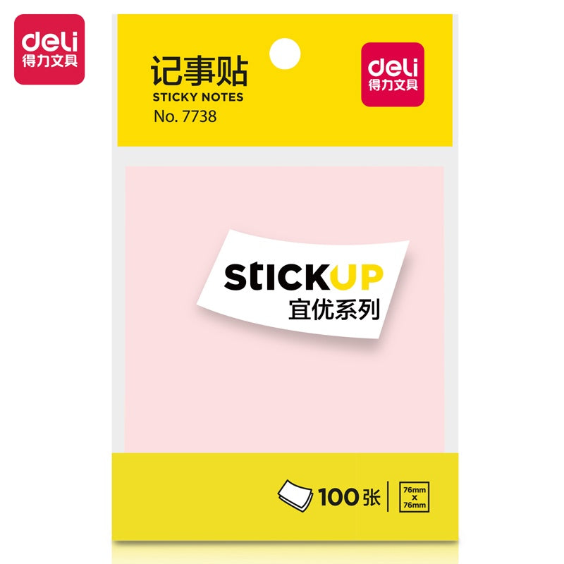 DELI Stationery Sticky Notes 7738 Stickup 100PCS Single Pack