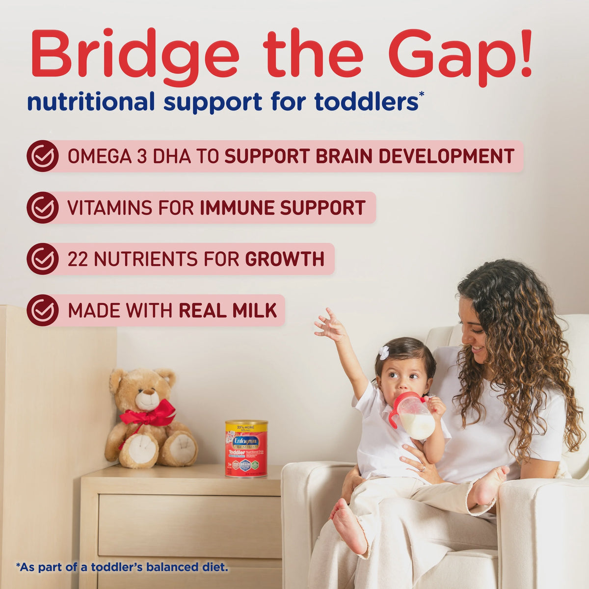 MEAD JOHNSON NUTRITION Enfagrow Premium Toddler Natural Milk Flavor 1+ Years 24OZ 680G