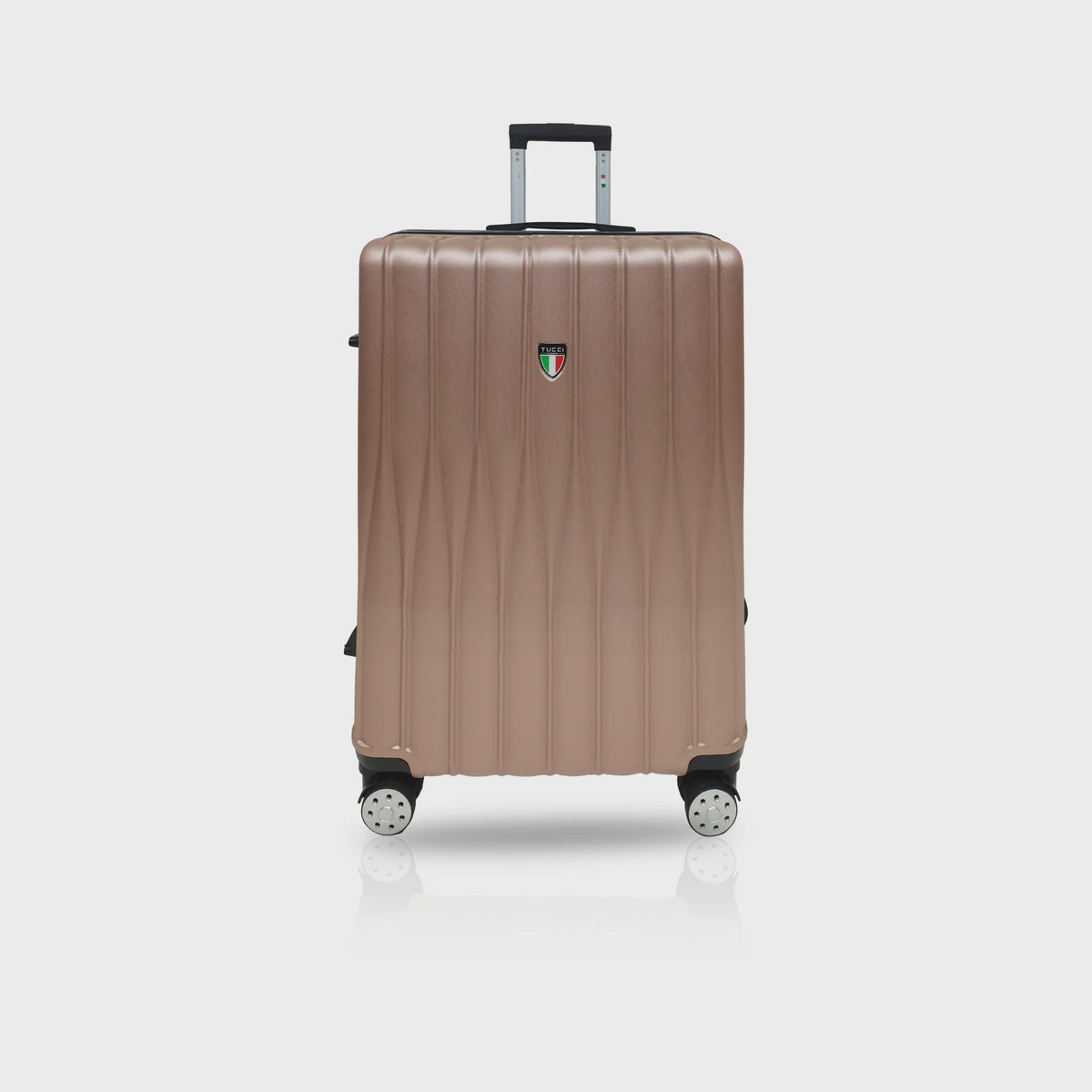 TUCCI ITALY Luggage Suitcase Carry on 20" Baratro T0331-20IN-RGD ABS Hard Cover 4 Wheel Spinner Rose Gold