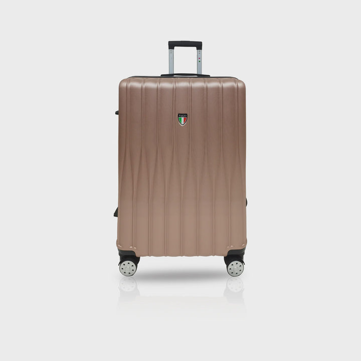 TUCCI ITALY Luggage Suitcase Carry on 20" Baratro T0331-20IN-RGD ABS Hard Cover 4 Wheel Spinner Rose Gold