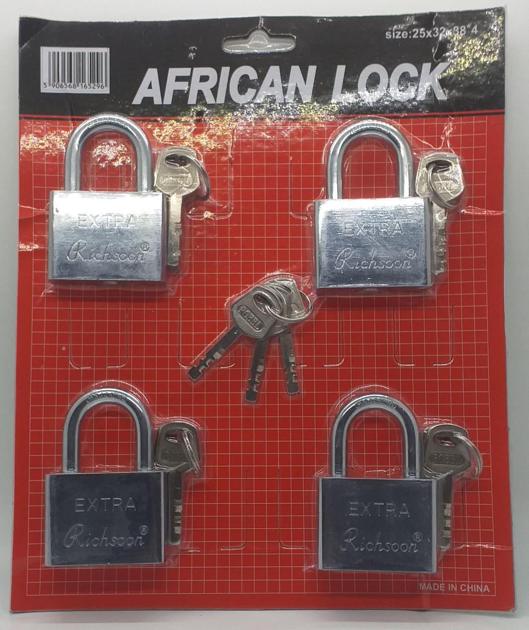 Padlock African Richsoon 4PCS 50MM Key Alike