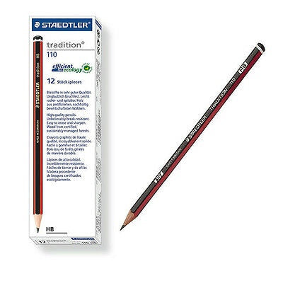 STAEDTLER Stationery Pencil Tradition 110 Pencil Red & Black Sold Each