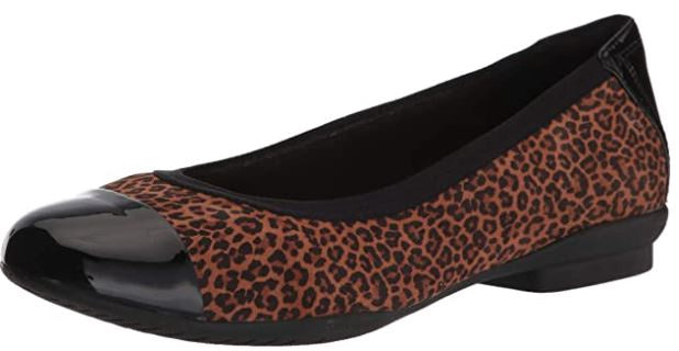 CLARKS Footwear Women Sara Orchid Leopard Ballet Flat