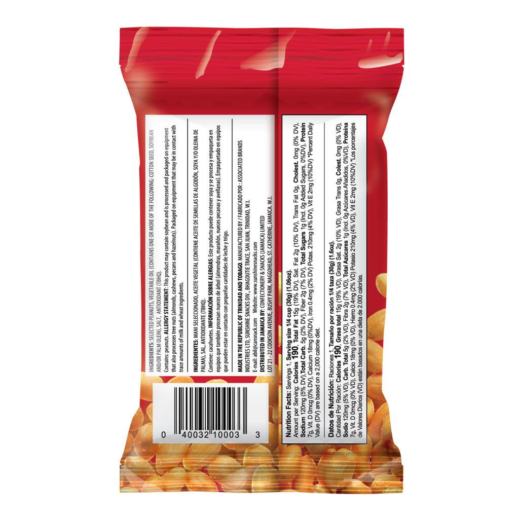 SUNSHINE SNACKS Salted Peanuts 30G 1.06OZ