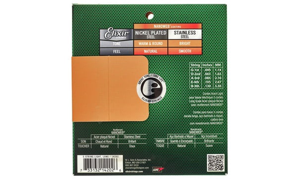 ELIXIR Guitar String 14777 Bass S/S 5ST Lig