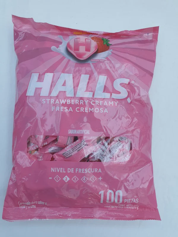 HALLS Strawberry Creamy 100PCS Pack 295G