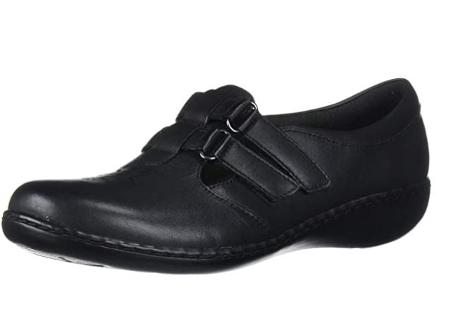 CLARKS Footwear Women's Ashland Harbor Loafer Black Leather