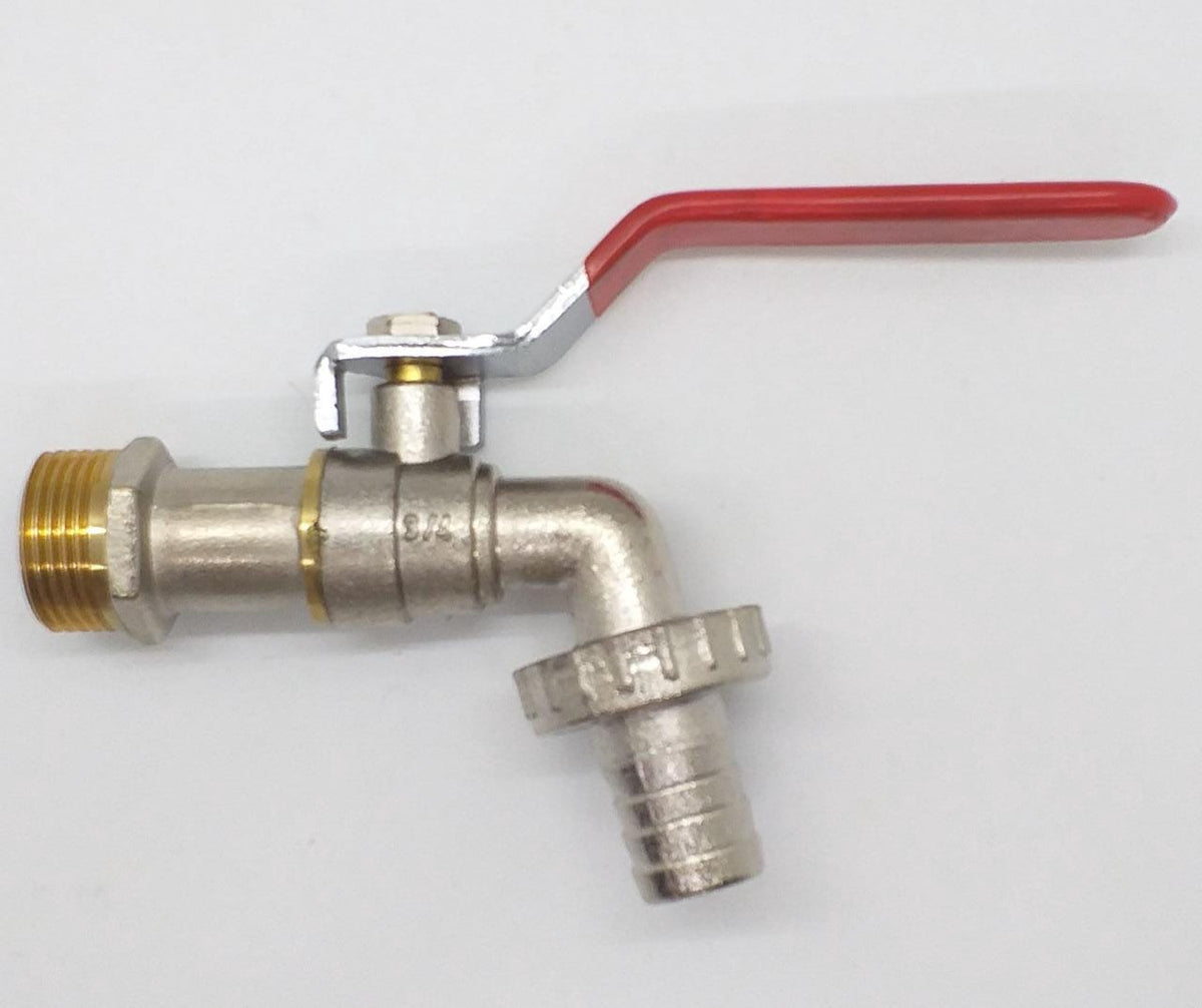 Bib Cork W/LEVER 3/4" Red Brass Thread