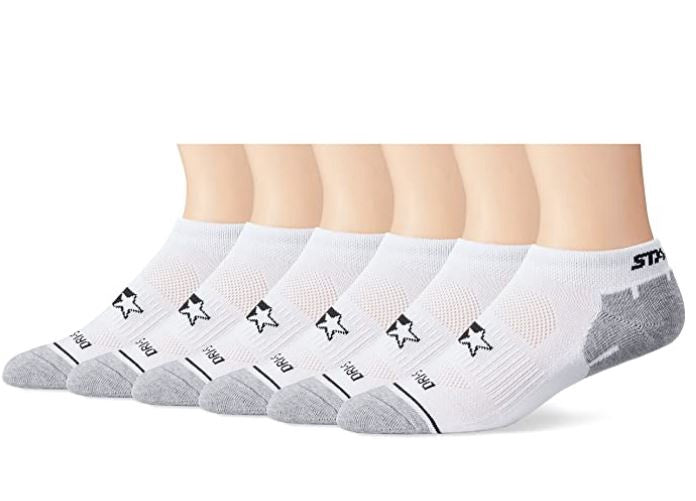 STARTER Clothing Men's 6-PACK Athletic LOW-CUT Ankle Socks