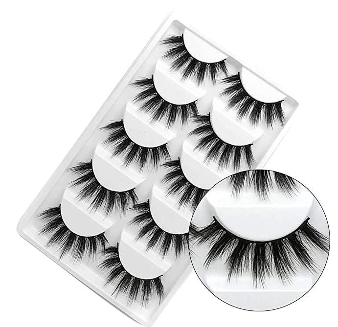 GGOKOK Makeup Eyelashes Reusable 5 Pairs