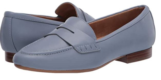 AEROSOLES Footwear Women's Casual, Blue Loafer Flat