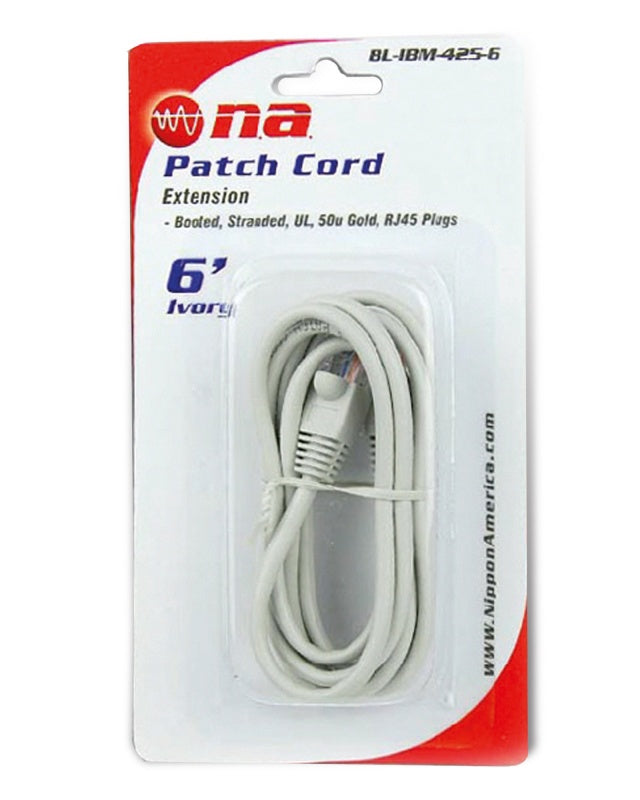 NIPPON AMERICA Computer Cable Cat 5E with End 6' BL-IBM-425-6 Patch Cord