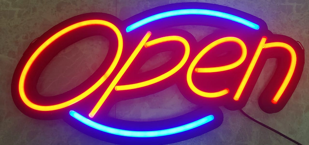 Sign Open LED Neon Oval