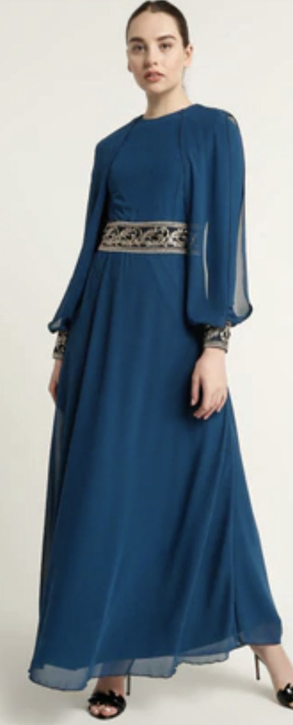 TAVIN Dress Evening Teal / Lilac / 42 / Teal